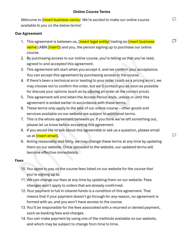 Online Course Terms and Conditions - Image 2